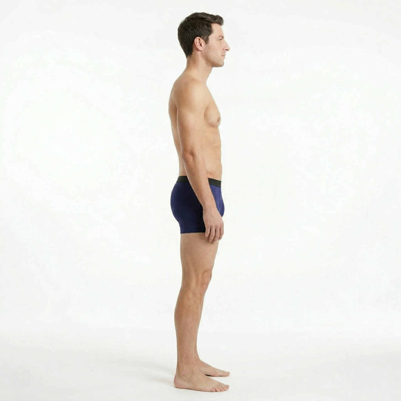 Breathable Men's Cotton Boxer Briefs – Flexible Fit for Daily Wear Grey