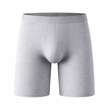 Men's Bamboo Fiber Boxer Briefs Soft  5 Pack Light Gray