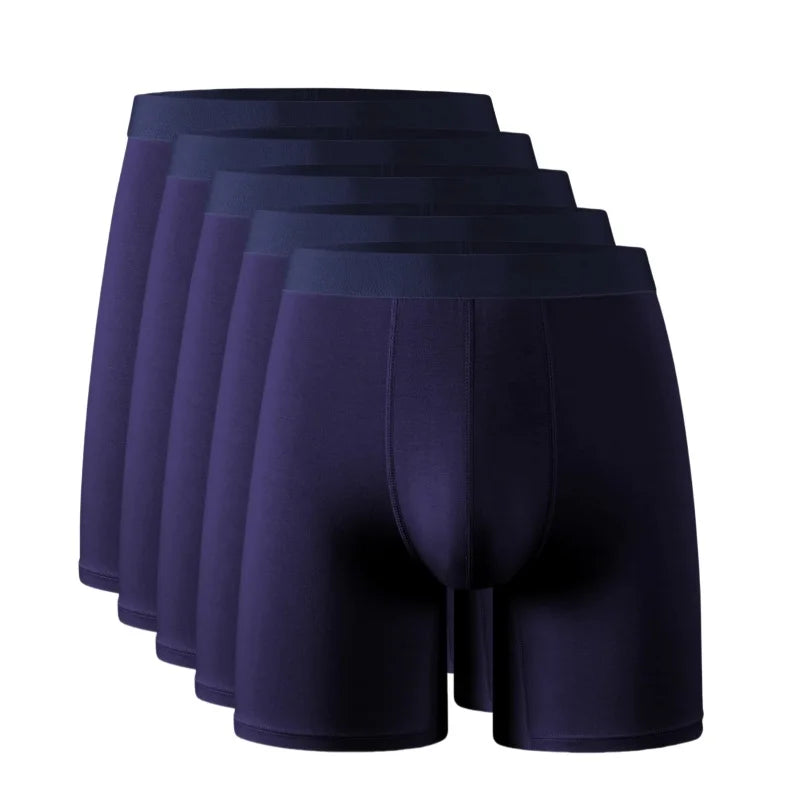 Men's Bamboo Fiber Boxer Briefs Soft  5 Pack