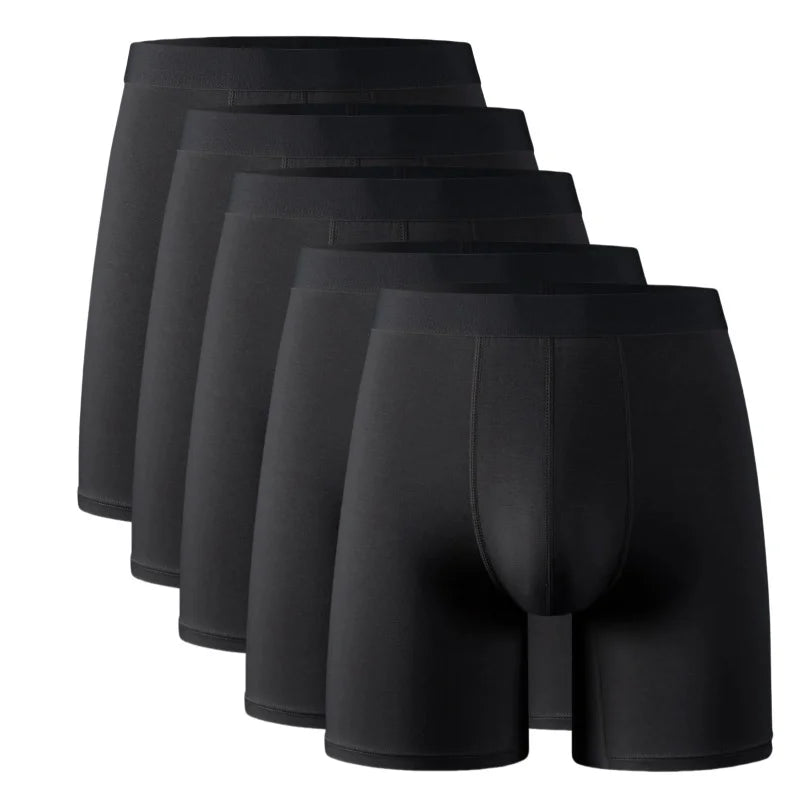 Men's Bamboo Fiber Boxer Briefs Soft  5 Pack