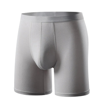 Men's Bamboo Fiber Boxer Briefs Soft  5 Pack Light Gray